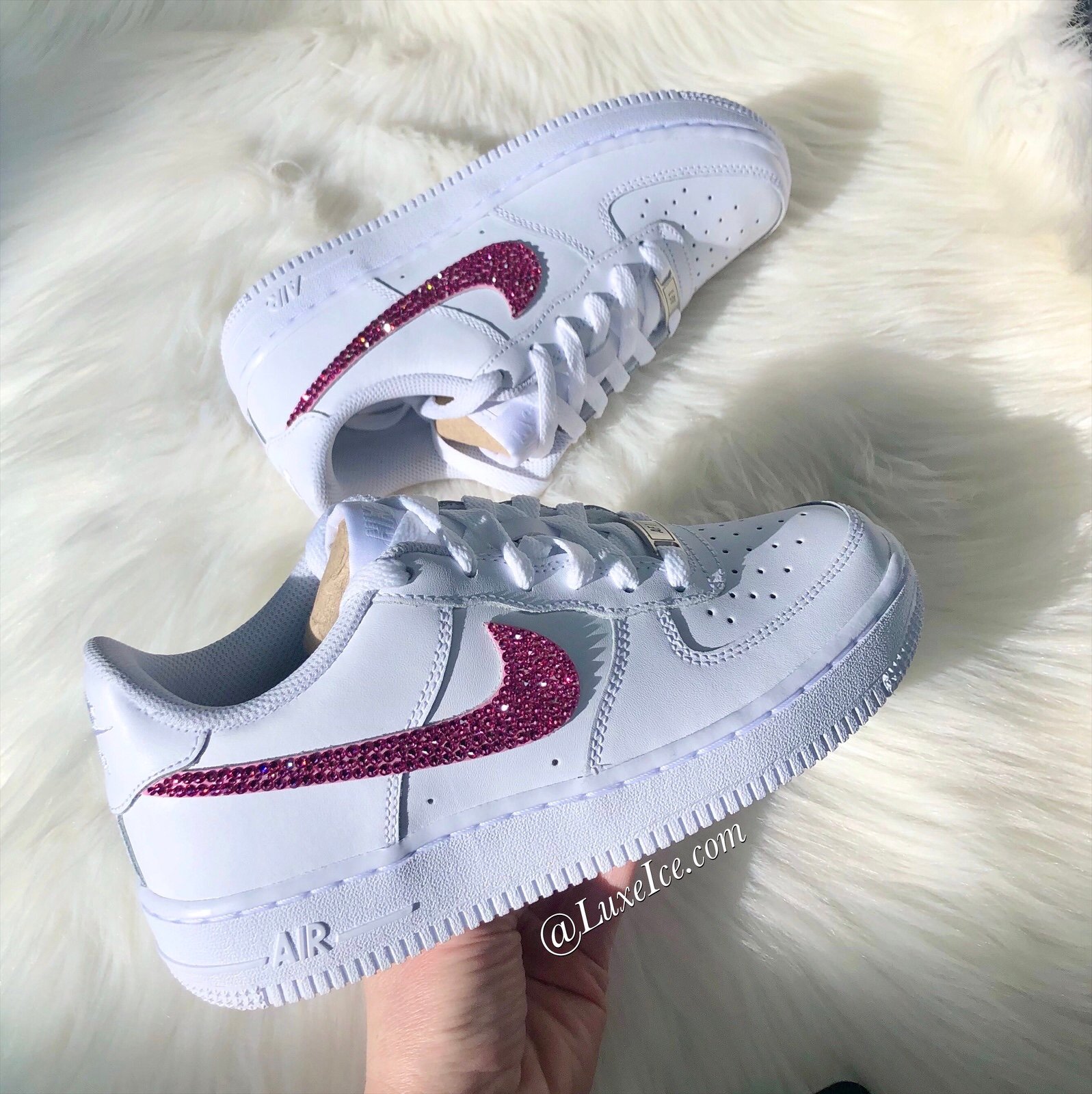 Nike shops air force 1 logo rose